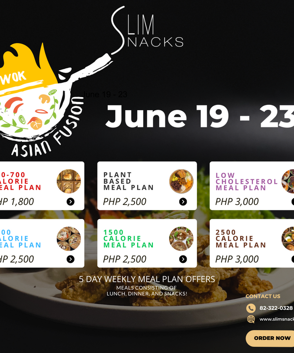Asian Fusion : June 19 to 23 Meal Plans Are Here