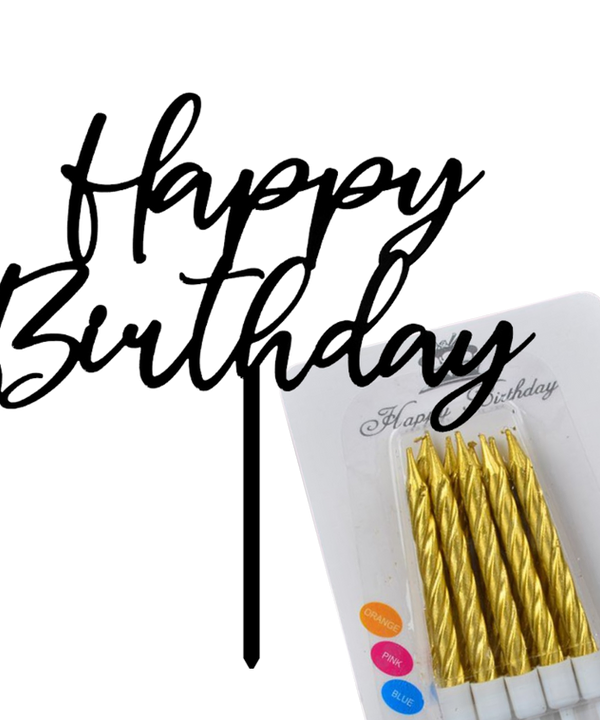 Birthday Topper and Candle